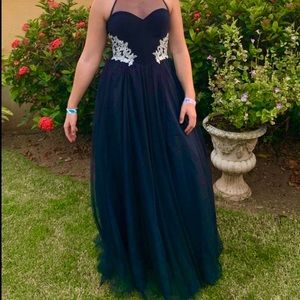 Navy Blue Prom Dress